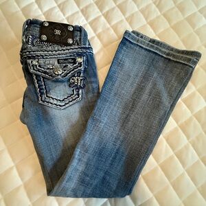 Miss Me Girls Embellished Blue Boot Cut Jeans